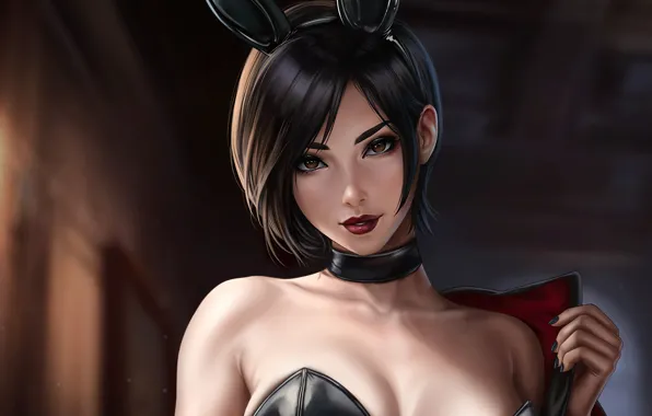 Girl, art, erotic, fantasy art, ada wong, residen evil, digital Art