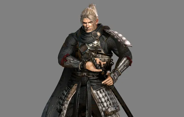 Game, armor, katana, man, ken, blade, samurai, blonde
