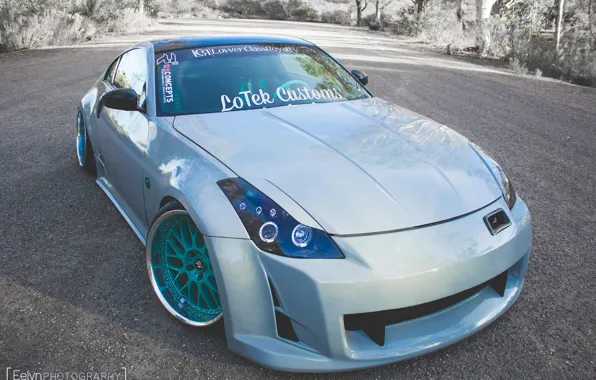 Nissan, wheels, 350z, japan, jdm, tuning, front, custom