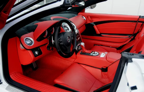 Mercedes-Benz, SLR, руль, салон, brabus