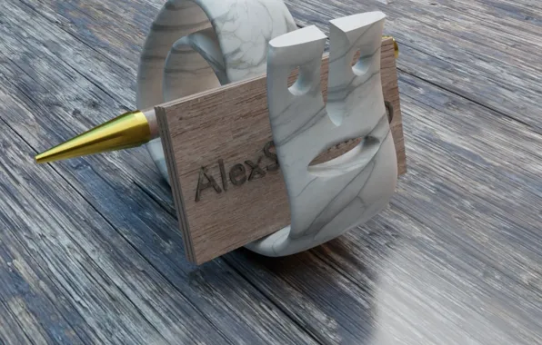 Улитка, ручка, подставка, рендер, AlexStormND