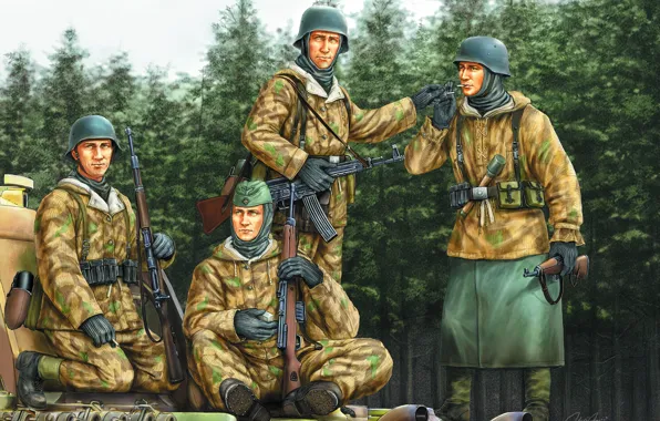 Винтовка, Вермахт, StG 44, Cолдаты, Панцергренадёры, Gewehr 43