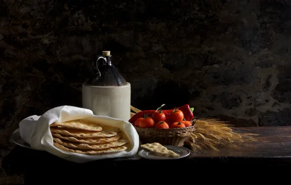 Еда, tomatoes, crackers