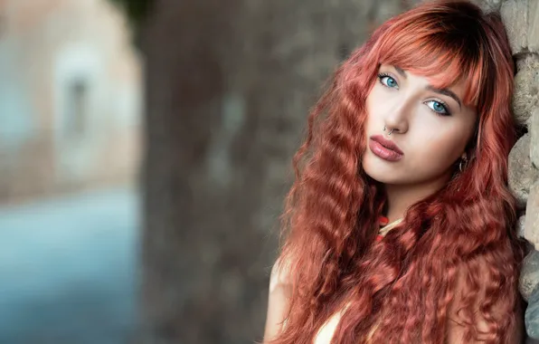 Взгляд, лицо, модель, шатенка, Francesca
