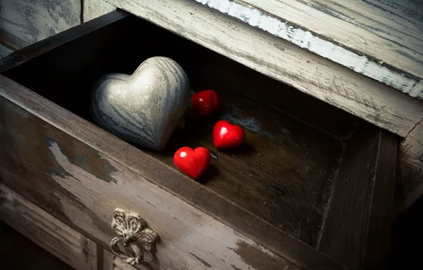Любовь, красный, фон, обои, сердце, шкатулка, деревянный, wallpaper
