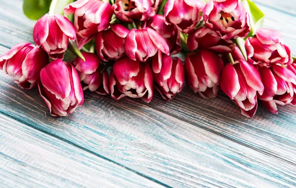 Цветы, букет, тюльпаны, wood, pink, flowers, tulips, spring