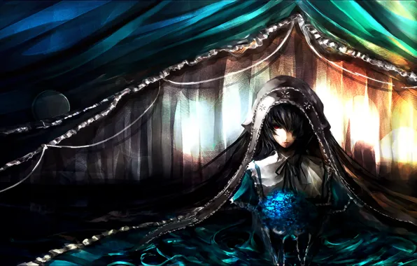 Картинка девушка, абстракция, готика
