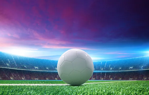 Картинка трава, фото, мяч, стадион