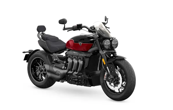 Triumph Rocket 3, Triumph, Bikes, White background, 2024, Triumph Rocket