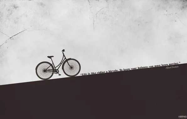 Картинка велосипед, арт, bicycle, фраза