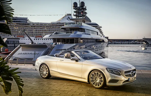 Картинка Mercedes-Benz, яхта, кабриолет, мерседес, 2015, S 500, A217
