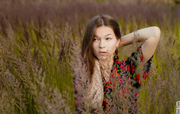 Картинка поле, девушка, фотограф, girl, photography, photographer, Ilya Klad, Илья Кладь