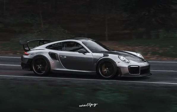 Картинка 911, Porsche, Microsoft, GT2 RS, game art, Forza Horizon 4, by Wallpy