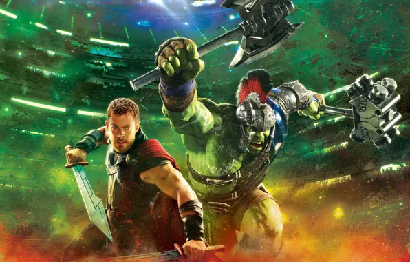 Молот, шлем, Халк, Hulk, мечи, постер, комикс, секира