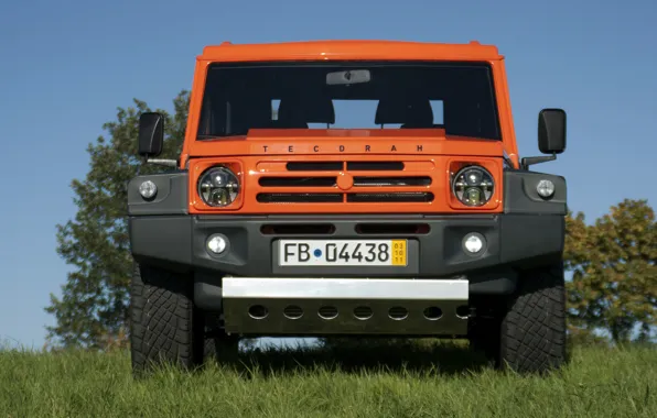 Оранжевый, внедорожник, вид спереди, 2011, 4x4, Travec, Tecdrah Integrale 1.5 TTi, Renault/Dacia Duster
