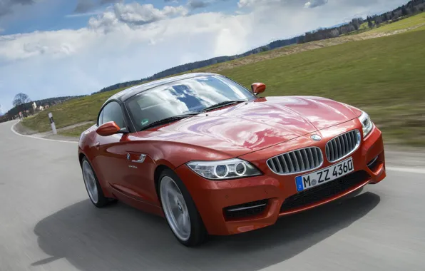 Картинка движение, капот, BMW, родстер, 2013, E89, BMW Z4, Z4