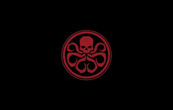 Картинка skull, red, Marvel, tentacles, Hydra, Hail