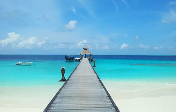 Небо, океан, отдых, остров, отпуск, Maldives