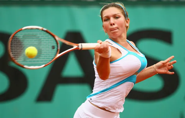 Tennis, ball, racket, Simona Halep