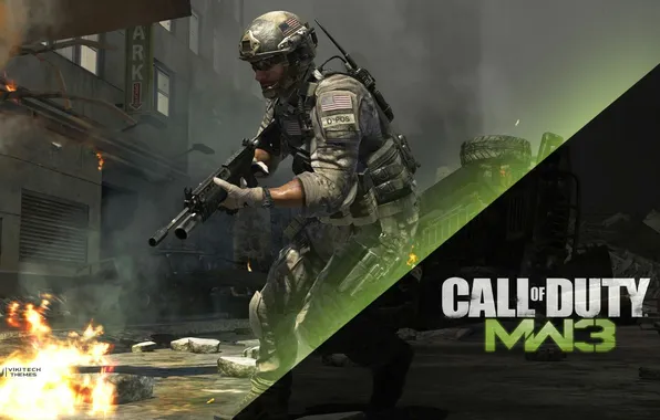 Call of Duty, Modern Warfare 3, Mw 3, Cod, Солдат США