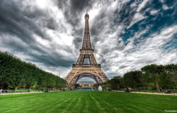 Картинка город, башня, париж