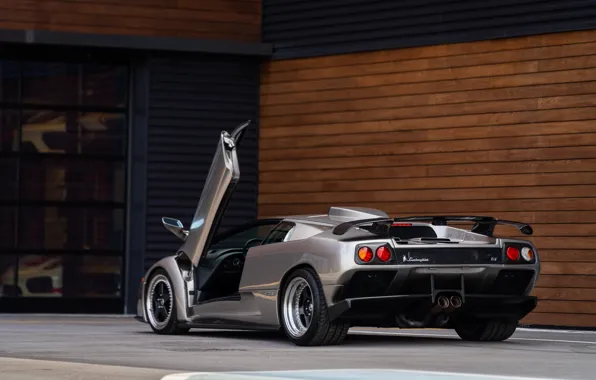 Lamborghini, серебристый, Diablo, ламборгини, Lamborghini Diablo GT