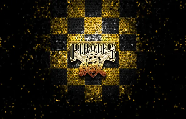 Wallpaper, sport, logo, baseball, glitter, checkered, MLB, Pittsburgh Pirates