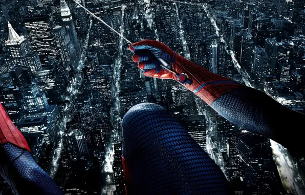 Город, spider man, web, the amazing spider man, spidey