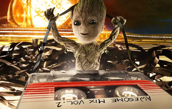 Cinema, space, Marvel, movie, film, Groot, Baby Groot, Guardian of the galaxy vol.2