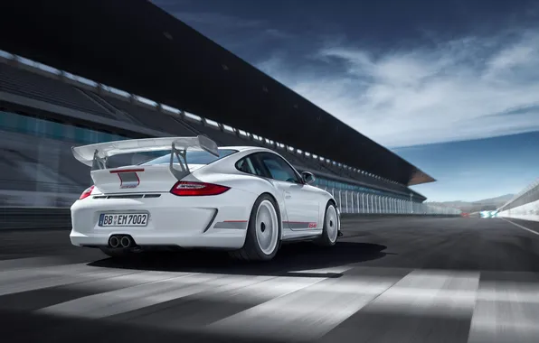 Картинка дорога, белый, Авто, 911, Porsche, GT3RS