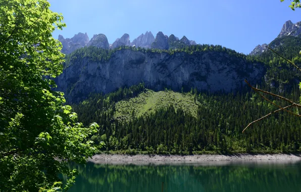 Картинка austria, nature, mountain, lake, reflection