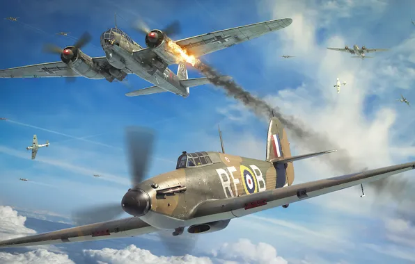 Hawker Hurricane, британский одноместный истребитель, Antonis (rOEN911) Karidis, Королевские ВВС Великобритании, No. 303 Squadron RAF