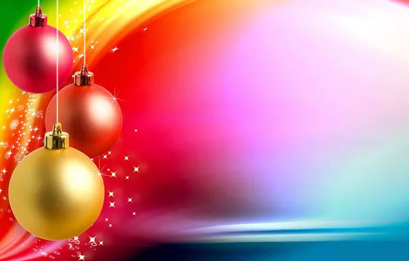 Картинка шарики, украшения, снежинки, праздник, обои, игрушки, рождество