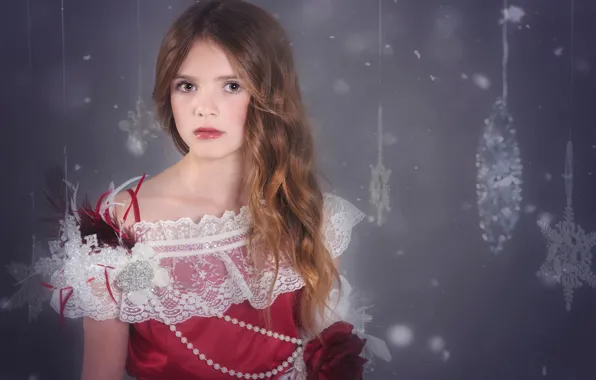 Картинка снежинки, платье, девочка, Crystal Dusk