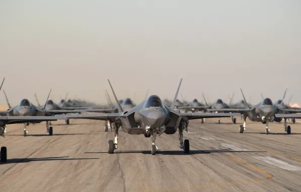 Истребитель, USAF, F-35A Lightning II, Elephant Walk
