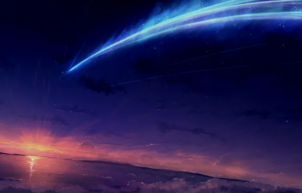 Небо, вода, комета, Your Name.