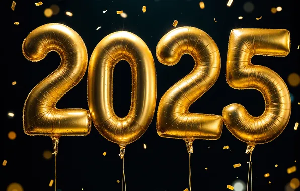 Цифры, Новый год, дата, 2025, Новый 2025 год