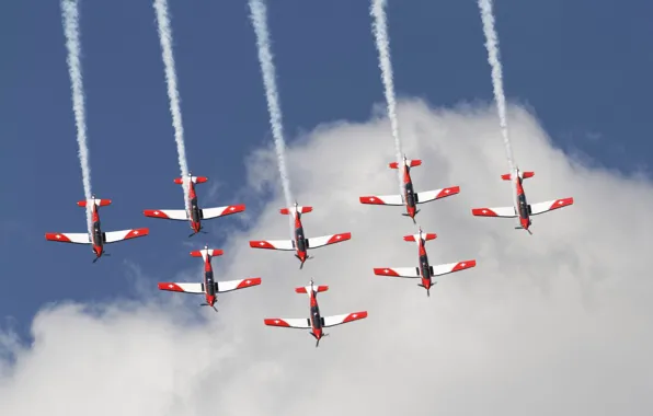 ВВС, пилотажная группа, Swiss PC-7, швейцарских