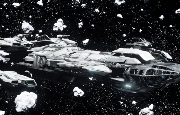 Осколки, звездолет, Star Citizen, Constellation
