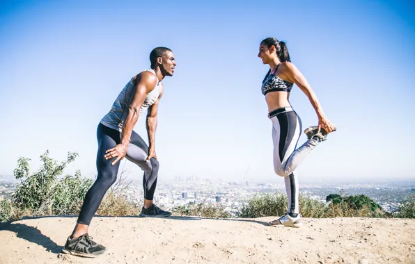 Couple, run, workout