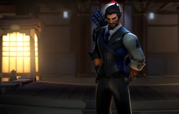 Костюм, убийца, наемник, overwatch, hanzo, Hanzo Shimada