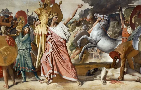 Картинка 1812, Жан Огюст Доминик Энгр, Ромул - победитель Акрона