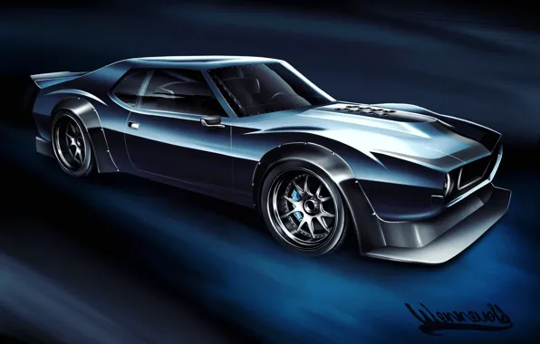 Авто, Рисунок, Машина, 1971, Арт, AMX, Vehicles, Javelin