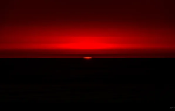 Картинка море, солнце, закат