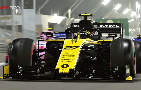 Трасса, гоночный автомобиль, F1 2019, Renault R.S.19