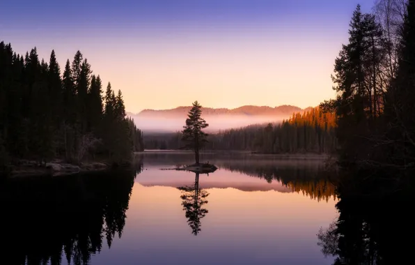 Panorama, Morning light, Leirsjøen