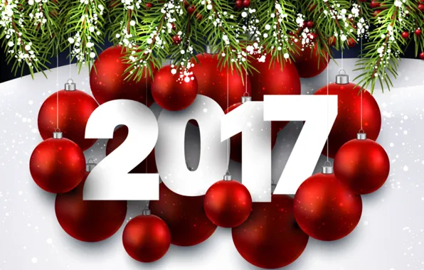 Шары, Новый Год, new year, happy, decoration, 2017, holiday celebration