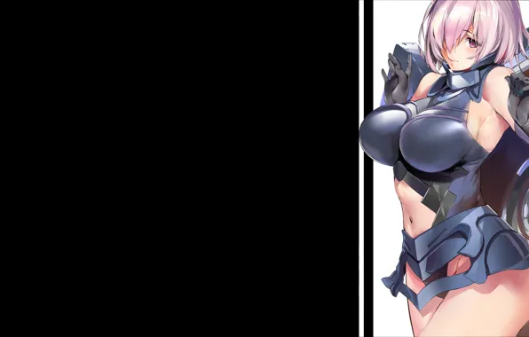 Girl, sexy, pink hair, boobs, anime, beautiful, short hair, purple eyes