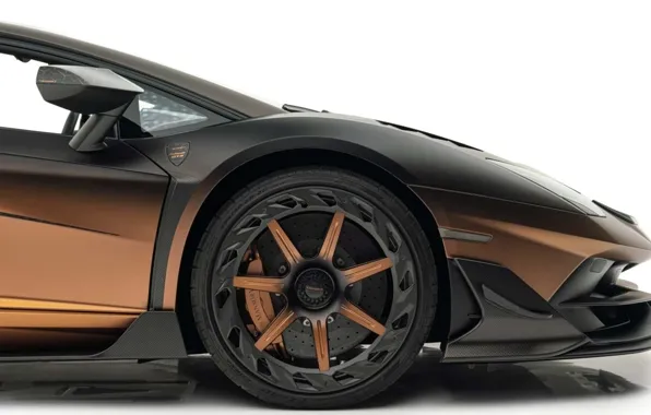 Тюнинг, Lamborghini, колесо, диск, зеркала, гиперкар, by Mansory, Lamborghini Aventador SVJ