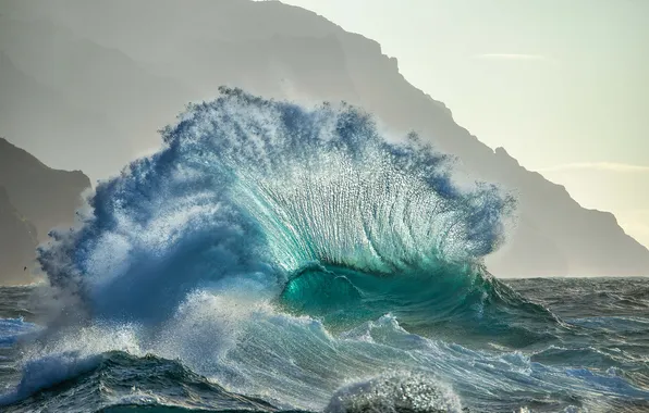 Море, волны, вода, брызги, шторм, природа, скалы, волна